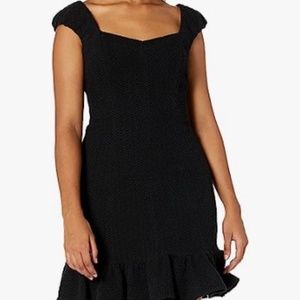Rebecca Taylor Women's Short Sleeve Structured Textured Dress